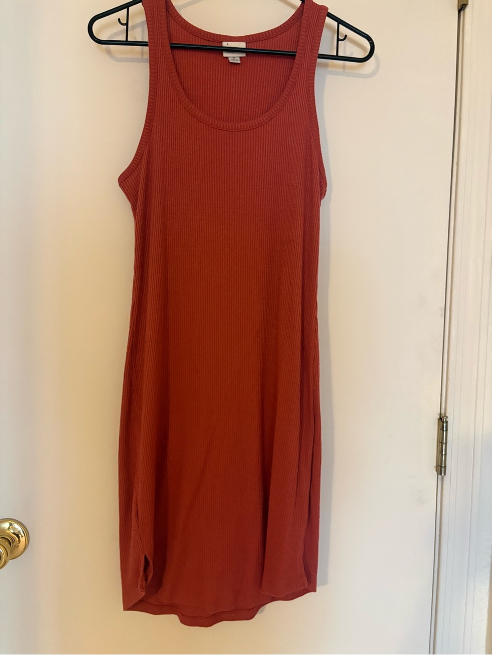 a new day Ribbed Midi Tank Dress in dusty pink